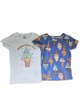 Carter's Kids Ice Cream Graphic Pajama Tee Set Size 8